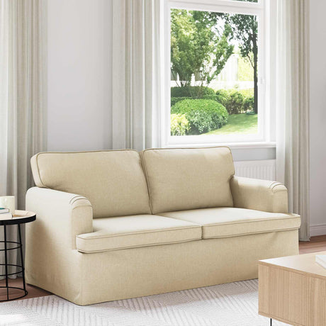 Vidaxl bank crème 162 x 80 x 85 cm stof