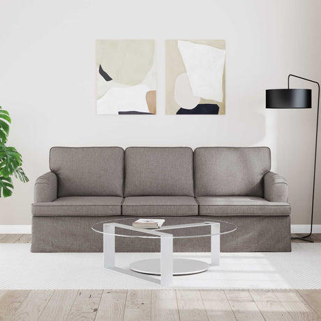 Vidaxl bank taupe 201 x 80 x 85 cm stof