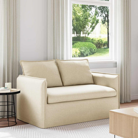 Vidaxl bank crème 136 x 82 x 85 cm stof