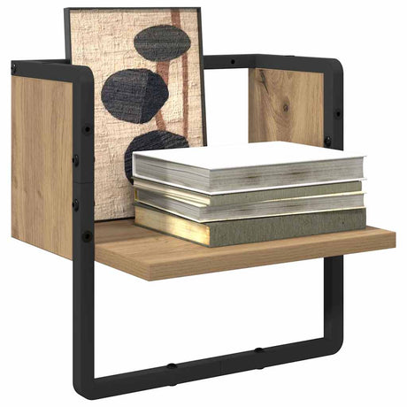 Vidaxl wandplank muurmontage ambachtelijk eiken 30 x 25 x 30 cm