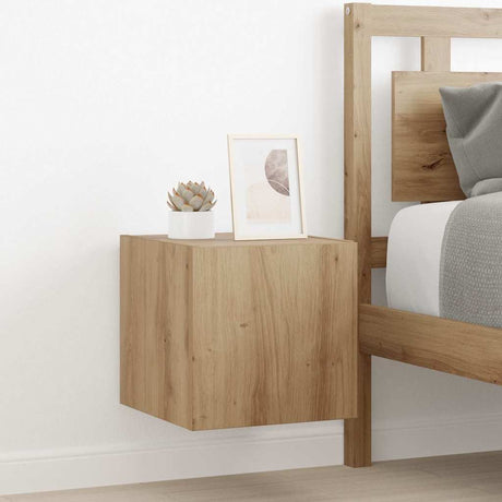 Vidaxl tv wandkast 30,5 x 35 x 30 cm ambachtelijk eiken bewerkt hout
