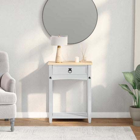 Vidaxl console tafel wit 55 x 35 x 73 cm massief grenenhout