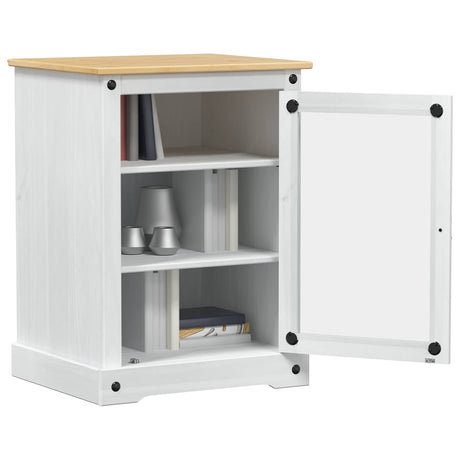 Vidaxl hifi kast wit 60 x 50 x 82 cm massief grenenhout
