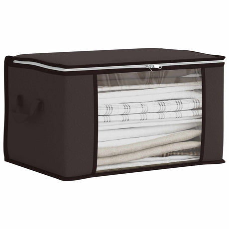 Vidaxl opbergdoos met transparante zijraam 2 st nonwoven stof 90,3 l