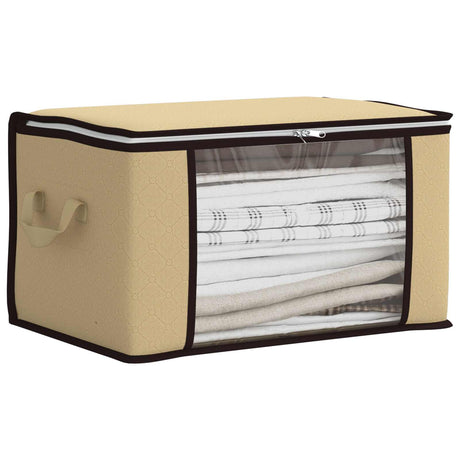 Vidaxl opbergdoos met transparante zijraam 2 st nonwoven stof 33,6 l