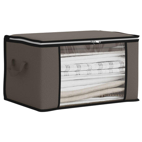 Vidaxl opbergdoos met transparante zijraam grijs 43 x 34 x 23 cm