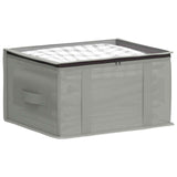 Vidaxl opbergdoos met transparant bovenraam grijs 43 x 34 x 23 cm