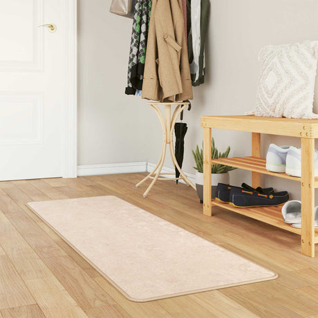 Vidaxl vloerkleedloper marsa crèmekleurig 50 x 200 cm polyester en pvc