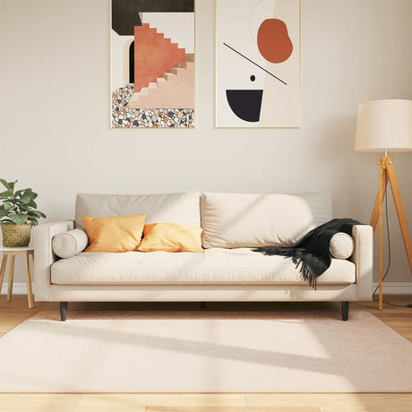 Vidaxl vloerkleedloper marsa crèmekleurig 120 x 170 cm