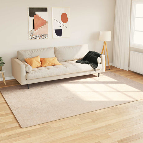 Vidaxl vloerkleedloper marsa crèmekleurig 190 x 300 cm