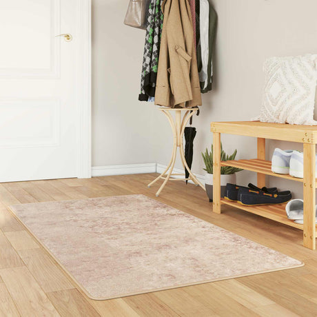 Vidaxl vloerkleedloper marsa beige 80 x 200 cm polyester en pvc