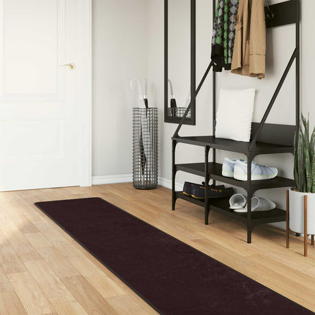 Vidaxl vloerkleedloper marsa antraciet 50 x 400 cm polyester en pvc