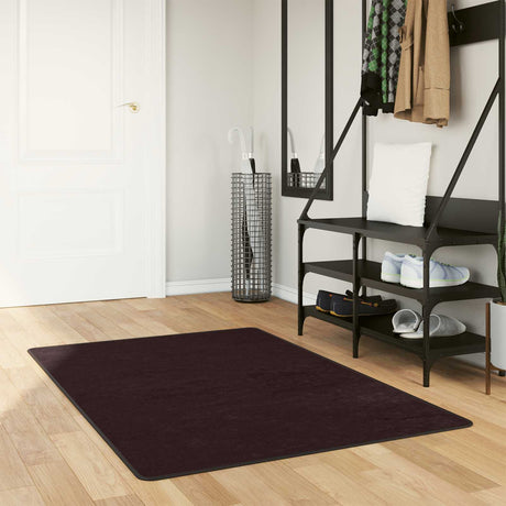 Vidaxl vloerkleedloper marsa antraciet 80 x 100 cm polyester en pvc