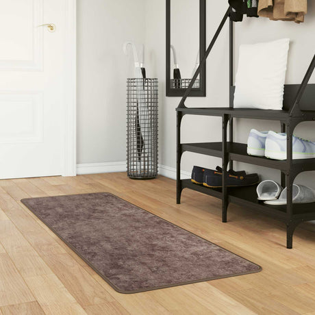 Vidaxl vloerkleedloper marsa grijs 50 x 100 cm polyester en pvc