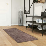 Vidaxl vloerkleedloper marsa grijs 50 x 150 cm polyester en pvc