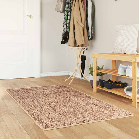 Vidaxl vloerkleedloper marsa bruin 100 x 150 cm polyester en pvc