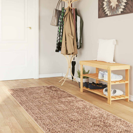 Vidaxl vloerkleedloper marsa geel 100 x 300 cm polyester en pvc