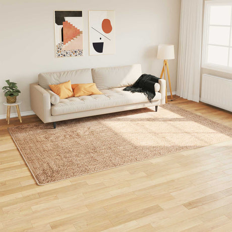 Vidaxl vloerkleedloper marsa bruin 190 x 300 cm polyester en pvc