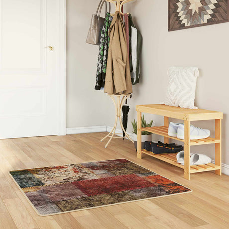 Vidaxl vloerkleedloper marsa meerkleurig 100 x 100 cm polyester en pvc