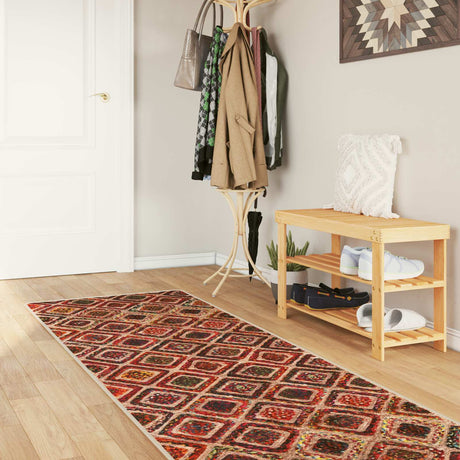 Vidaxl vloerkleedloper marsa meerkleurig 80 x 250 cm polyester en pvc