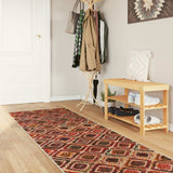 Vidaxl vloerkleedloper marsa meerkleurig 80 x 400 cm polyester en pvc