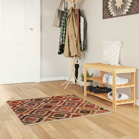 Vidaxl vloerkleedloper marsa meerkleurig 100 x 100 cm polyester en pvc