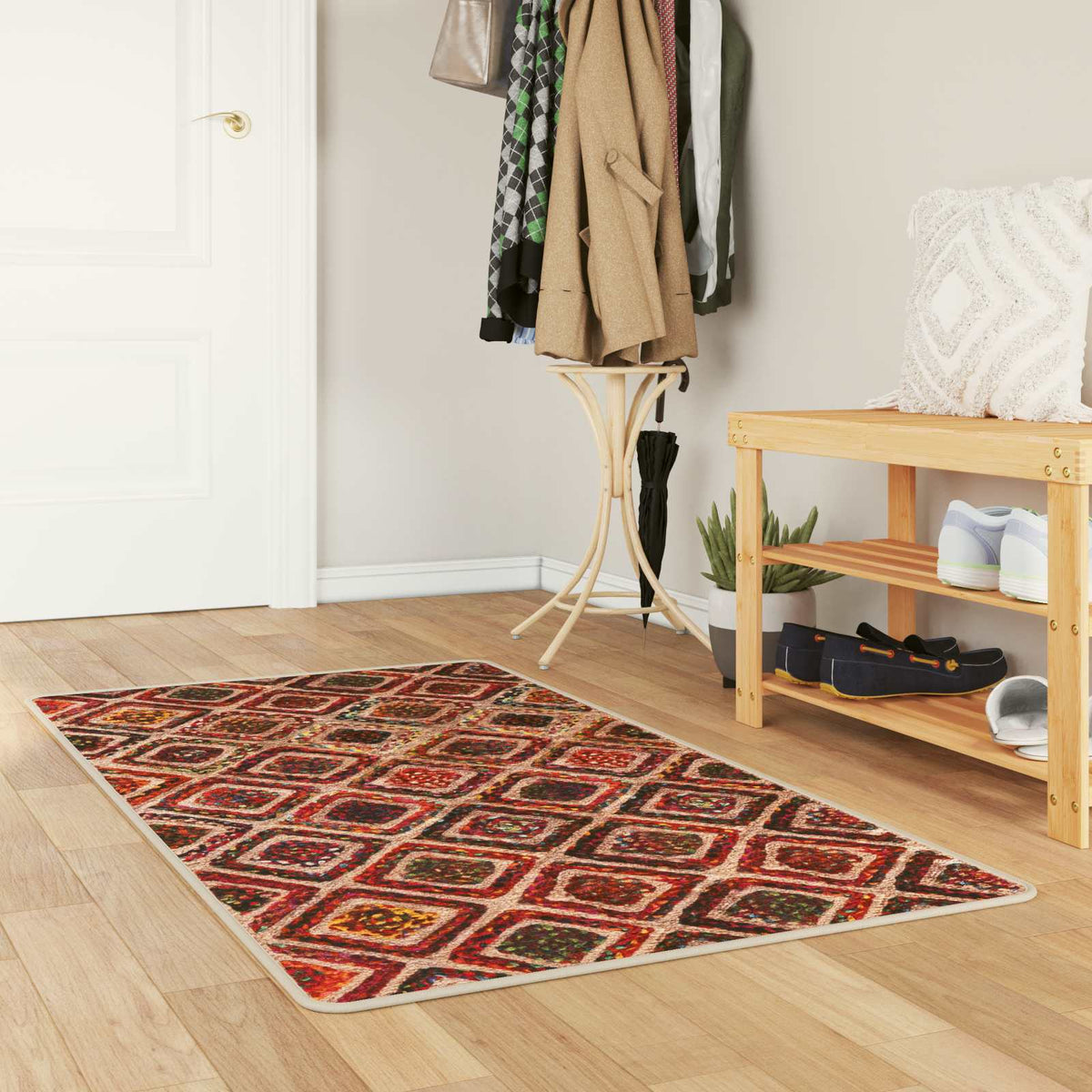 Vidaxl vloerkleedloper marsa meerkleurig 100 x 200 cm polyester en pvc