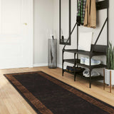 Vidaxl vloerkleedloper marsa zwart 100 x 450 cm polyester en pvc