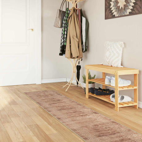 Vidaxl vloerkleedloper marsa wit 50 x 350 cm polyester en pvc