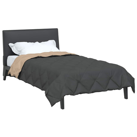Vidaxl zomerdekbed 220 x 155 cm zomer 200 gsm antraciet en taupe