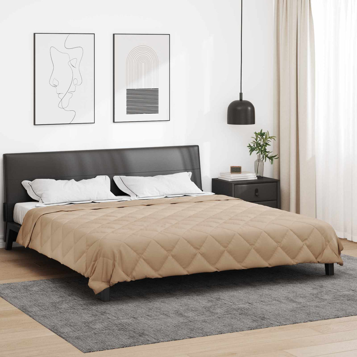 Vidaxl zomerdekbed 220 x 240 cm zomer 200 gsm taupe