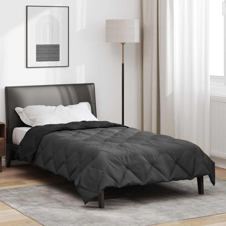 Vidaxl zomerdekbed 200 x 135 cm zomer 200 gsm zwart en anthraciet