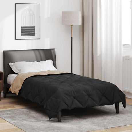 Vidaxl zomerdekbed 200 x 155 cm zomer 200 gsm zwart en taupe