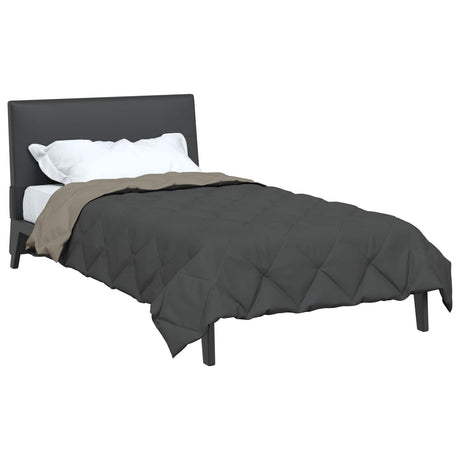 Vidaxl zomerdekbed 220 x 135 cm zomer 200 gsm lichtgrijs en antraciet