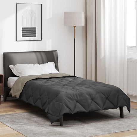 Vidaxl zomerdekbed 220 x 155 cm zomer 200 gsm lichtgrijs en antraciet
