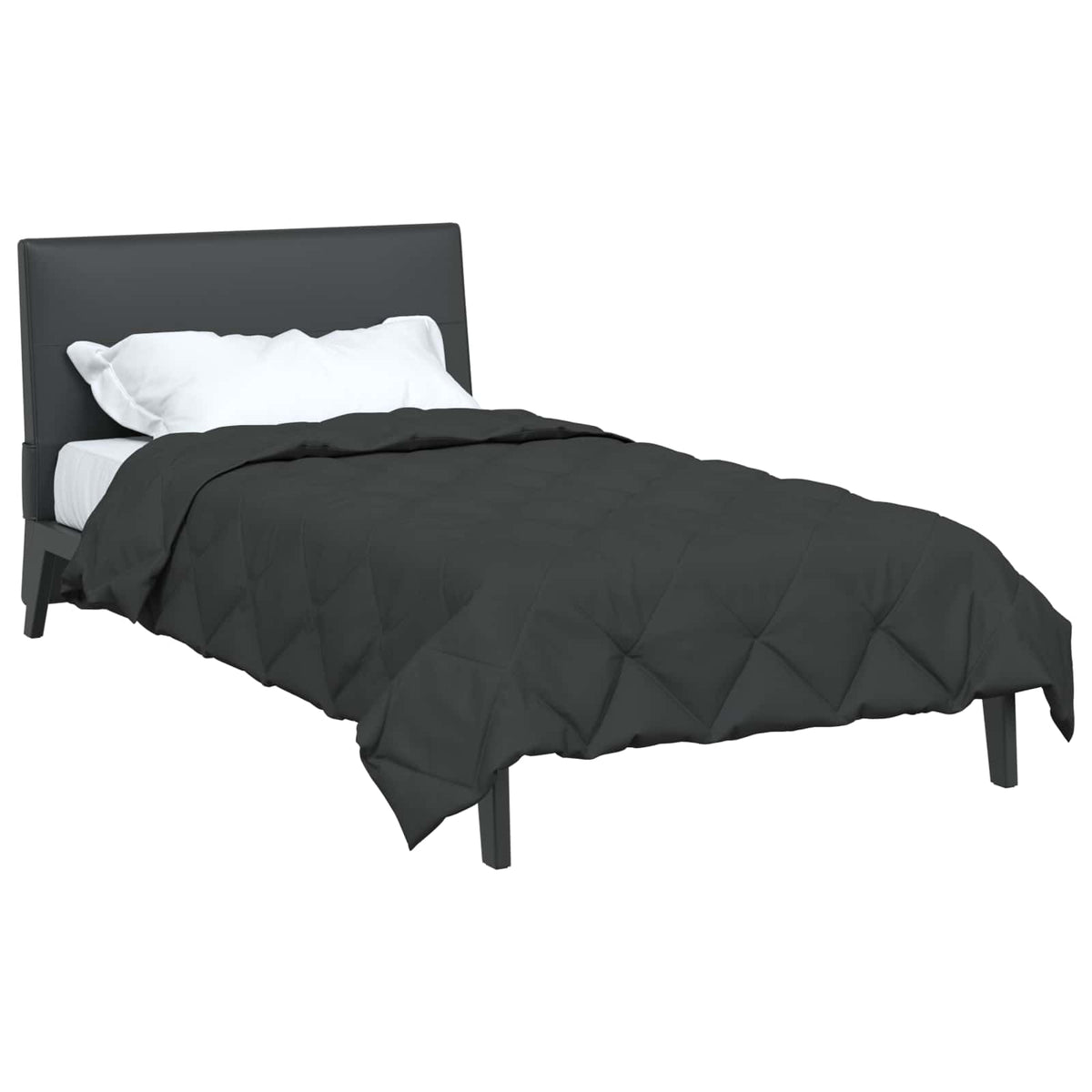 Vidaxl vol jaar dekbed antraciet 135 x 200 cm microfiber