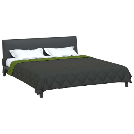 Vidaxl vol jaar dekbed groen en antraciet 200 x 220 cm microfiber