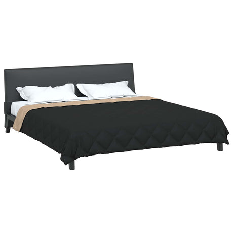 Vidaxl vol jaar dekbed zwart en taupe 200 x 240 cm microfiber