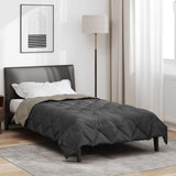 Vidaxl vol jaar dekbed lichtgrijs en antraciet 135 x 200 cm microfiber