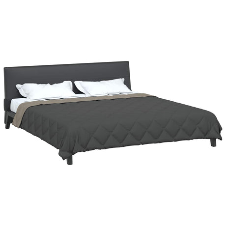 Vidaxl vol jaar dekbed lichtgrijs en antraciet 220 x 240 cm microfiber