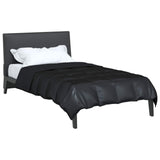 Vidaxl zomer dekbed zwart 135 x 220 cm satijn en microfiber