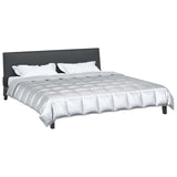 Vidaxl zomer dekbed zilver 220 x 240 cm satijn en microfiber