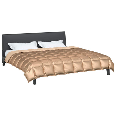 Vidaxl winter dekbed 220 x 240 cm 450 gsm goud