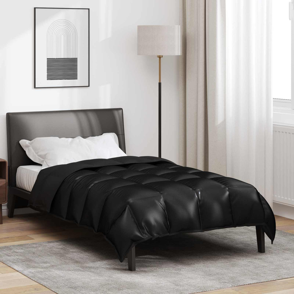 Vidaxl winter dekbed 140 x 220 cm 450 gsm zwart