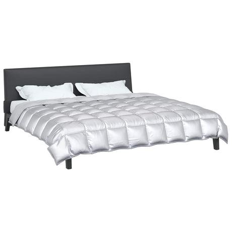 Vidaxl winter dekbed 240 x 260 cm 450 gsm zilver