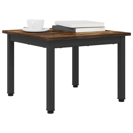 Vidaxl salontafel rook eik 50 x 50 x 36 cm bewerkt hout