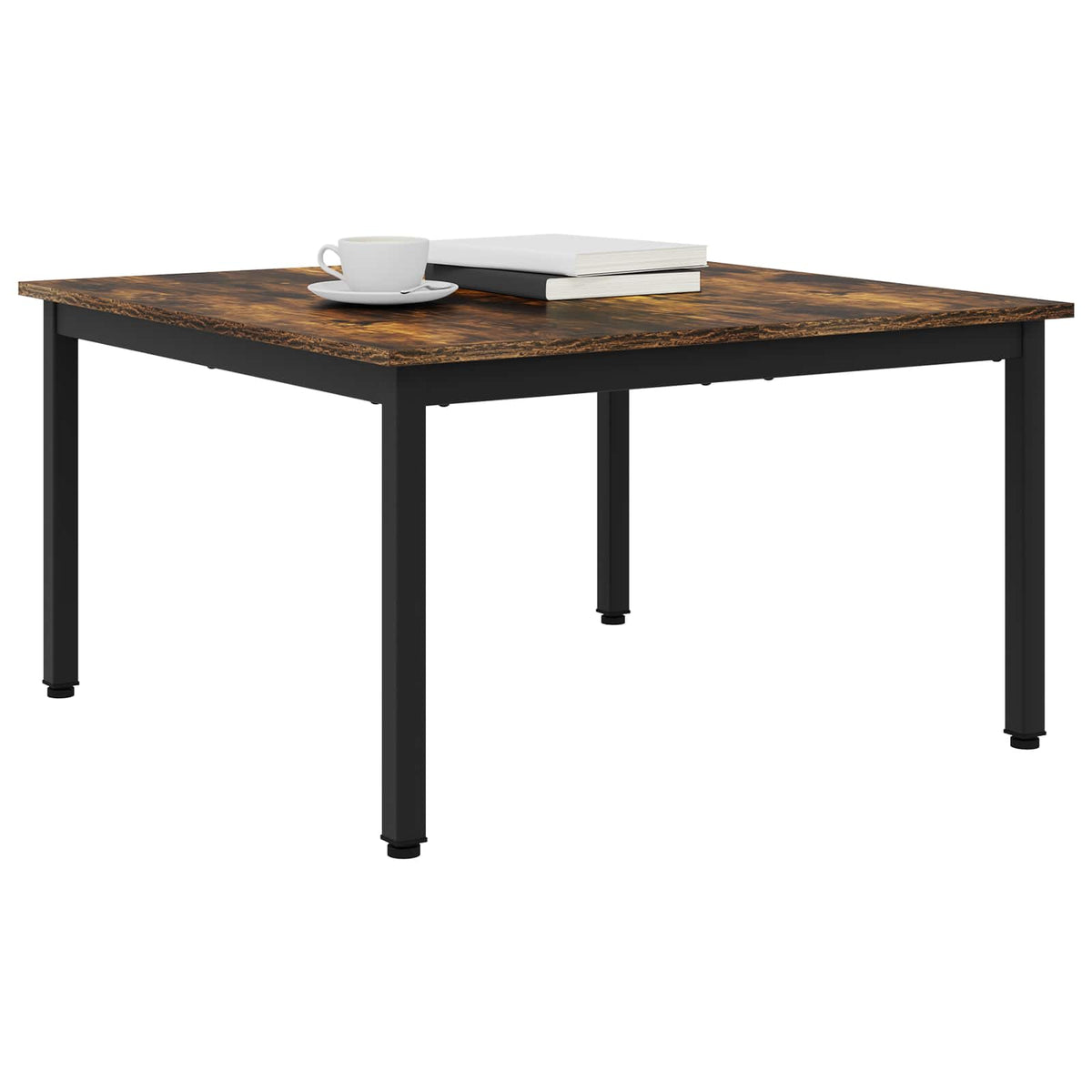 Vidaxl salontafel rook eik 80 x 80 x 45 cm bewerkt hout