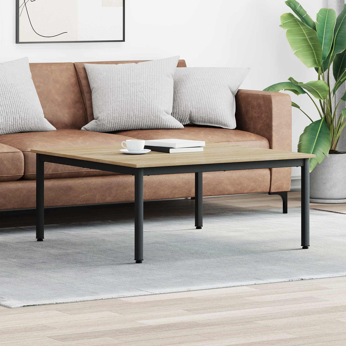 Vidaxl salontafel sonoma 100 x 100 x 45 cm bewerkt hout