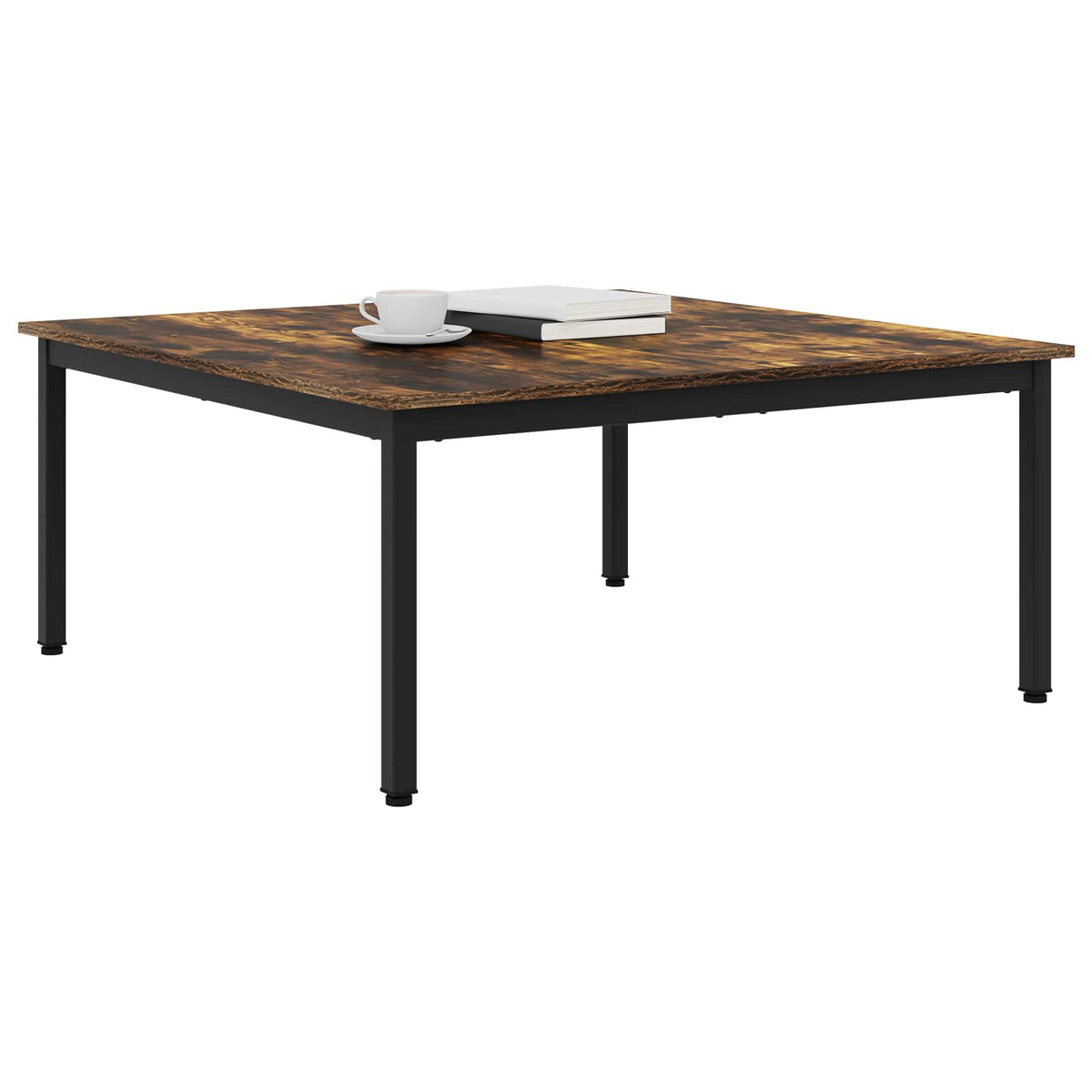 Vidaxl salontafel rook eik 100 x 100 x 45 cm bewerkt hout