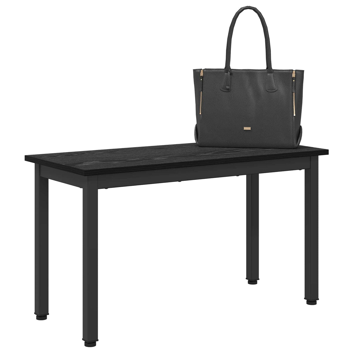Vidaxl bank zwart eiken 80 x 35 x 45 cm bewerkt hout